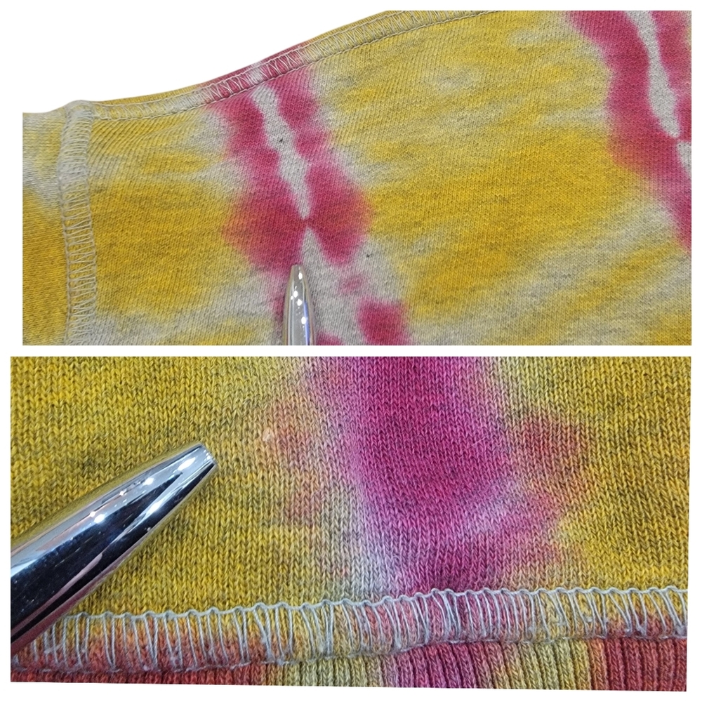 Diesel Tie-Dye Crewneck Sweatshirt Yellow Pink Y2K Bright Colorful Women… - Picture 15 of 17